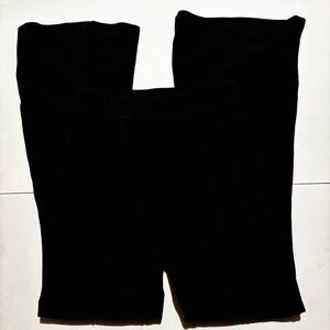 black aerie velvet / velour ribbed high waisted flare pants